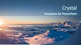  Presentation with antarctic - PPT theme featuring untouched nature the wilderness background and a ocean colored foreground