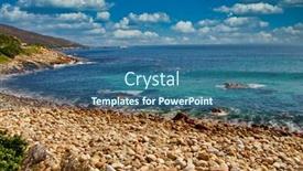  Presentation with ocean waves - Slide deck consisting of untouched-wild-beach background and a ocean colored foreground