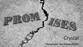  Presentation with cement - Presentation having untruth - broken promise cracked cement background and a light gray colored foreground