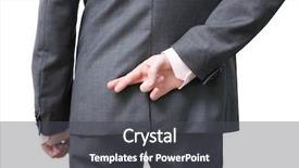  Presentation with business man climbs up to the top of 3d success stairs steps - Cool new slides with untruth - dishonest business man backdrop and a dark gray colored foreground