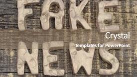  Presentation with fake news - Presentation theme having untruth - fake news concept background and a coral colored foreground