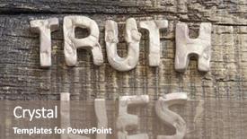  Presentation with truth - PPT theme consisting of untruth - post truth concept background and a gray colored foreground
