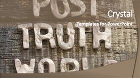  Presentation with truth - PPT layouts having untruth - post truth concept background and a coral colored foreground