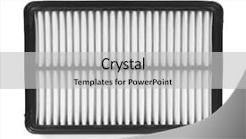  Presentation with air filtration - PPT theme consisting of unused flat engine air filter background and a light gray colored foreground