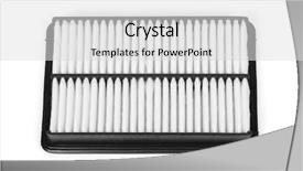  Presentation with air engine - Colorful PPT theme enhanced with unused flat engine air filter backdrop and a light gray colored foreground