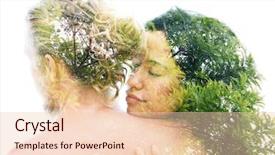  Presentation with embrace race - Slide deck featuring unusual - supportive embrace brings peace background and a lemonade colored foreground