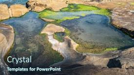  Presentation with algae - Presentation design having unusual background of stones algae background and a wine colored foreground