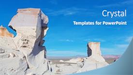  Presentation with desert - Presentation consisting of unusual-campo-de-piedra-p background and a teal colored foreground