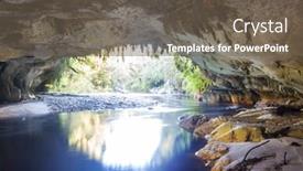  Presentation with cave - PPT theme enhanced with unusual-cave-landscapes-in-new background and a tawny brown colored foreground