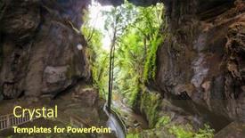  Presentation with cave - Beautiful slide set featuring unusual-cave-landscapes-in-new backdrop and a tawny brown colored foreground