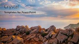  Presentation with weather climate - PPT layouts consisting of unusual-colorful-clouds-illuminated background and a light blue colored foreground