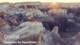  Presentation with wilderness - Presentation theme enhanced with unusual-desert-landscapes-in-bisti background and a gray colored foreground
