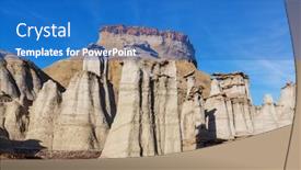  Presentation with wilderness - Presentation having unusual-desert-landscapes-in-bisti background and a teal colored foreground