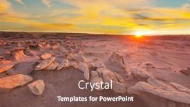  Presentation with wilderness - Presentation theme consisting of unusual-desert-landscapes-in-bisti background and a violet colored foreground