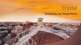  Presentation with wilderness - Beautiful slide set featuring unusual-desert-landscapes-in-bisti backdrop and a gold colored foreground
