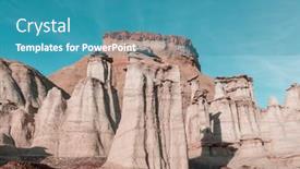  Presentation with desert - Slides featuring unusual-desert-landscapes-in-bisti background and a teal colored foreground