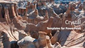  Presentation with desert - Amazing slide set having unusual-desert-landscapes-in-bisti backdrop and a tawny brown colored foreground