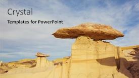  Presentation with wilderness - Slide set with unusual-desert-landscapes-in-bisti background and a light blue colored foreground