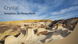  Presentation with wilderness - Slide deck having unusual-desert-landscapes-in-bisti background and a teal colored foreground