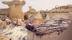  Presentation with wilderness - Slide deck consisting of unusual-desert-landscapes-in-bisti background and a coral colored foreground