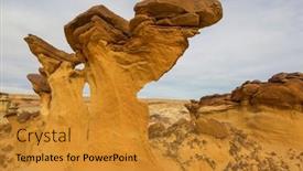  Presentation with wilderness - Slide deck with unusual-desert-landscapes-in-bisti background and a gold colored foreground