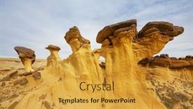  Presentation with wilderness - Presentation having unusual-desert-landscapes-in-bisti background and a yellow colored foreground