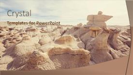  Presentation with wilderness - Presentation theme consisting of unusual-desert-landscapes-in-bisti background and a lemonade colored foreground