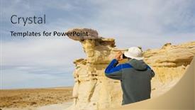  Presentation with wilderness - Slide set enhanced with unusual-desert-landscapes-in-bisti background and a light blue colored foreground