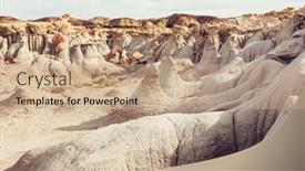  Presentation with wilderness - PPT layouts having unusual-desert-landscapes-in-bisti background and a coral colored foreground