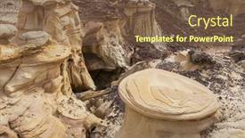  Presentation with wilderness - Presentation design with unusual-desert-landscapes-in-bisti background and a tawny brown colored foreground