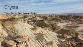  Presentation with wilderness - PPT theme with unusual-desert-landscapes-in-bisti background and a light blue colored foreground