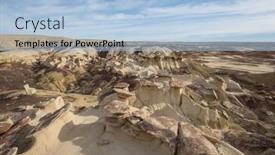  Presentation with wilderness - PPT layouts consisting of unusual-desert-landscapes-in-bisti background and a light blue colored foreground