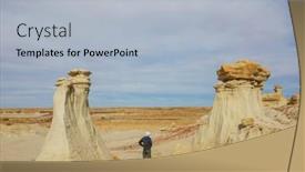  Presentation with wilderness - Slide deck enhanced with unusual-desert-landscapes-in-bisti background and a light blue colored foreground