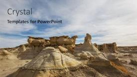  Presentation with wilderness - Slide deck consisting of unusual-desert-landscapes-in-bisti background and a light blue colored foreground