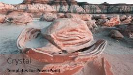  Presentation with wilderness - PPT theme enhanced with unusual-desert-landscapes-in-bisti background and a coral colored foreground