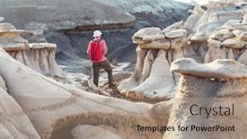  Presentation with desert star of bethlehem nativity - Theme featuring unusual-desert-landscapes-in-bisti background and a coral colored foreground
