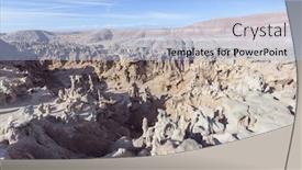  Presentation with fantasy - Presentation theme enhanced with unusual-fantasy-canyon background and a light blue colored foreground