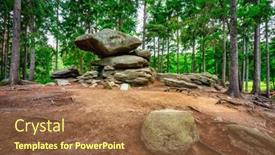  Presentation with granite - Presentation theme enhanced with unusual-granite-rock-formation background and a tawny brown colored foreground