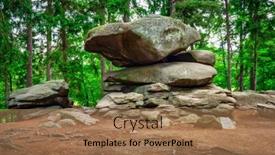  Presentation with granite - Slide deck featuring unusual-granite-rock-formation background and a coral colored foreground