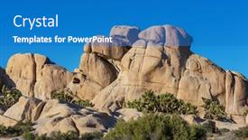  Presentation with joshua tree national park - Colorful slide set enhanced with unusual-joshua-tree-national-park backdrop and a teal colored foreground