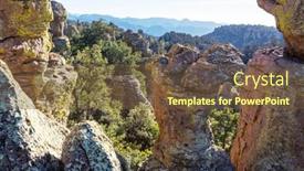  Presentation with national - Colorful slide deck enhanced with unusual-landscape-at-the-chiricahua backdrop and a tawny brown colored foreground