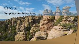  Presentation with arizona - PPT theme enhanced with unusual-landscape-at-the-chiricahua background and a light blue colored foreground