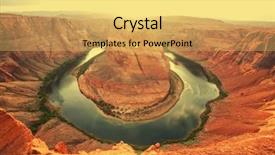  Presentation with horse anatomy - Presentation theme featuring unusual landscapes -horse shoe bend background and a yellow colored foreground