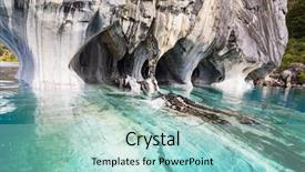  Presentation with chile patagonia - Cool new PPT theme with unusual marble caves backdrop and a light blue colored foreground