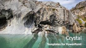  Presentation with chile - Slide deck enhanced with unusual marble caves background and a ocean colored foreground