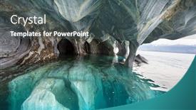  Presentation with chile patagonia - Audience pleasing slides consisting of unusual-marble-caves backdrop and a gray colored foreground