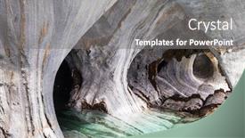  Presentation with chile patagonia - Cool new slide deck with unusual-marble-caves backdrop and a gray colored foreground