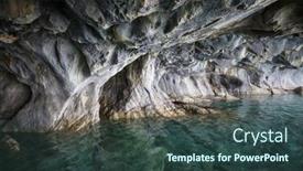  Presentation with chile patagonia - Slide set with unusual-marble-caves background and a tawny brown colored foreground