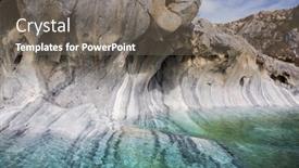  Presentation with chile patagonia - Presentation enhanced with unusual-marble-caves background and a gray colored foreground