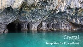  Presentation with chile patagonia - Theme featuring unusual-marble-caves background and a ocean colored foreground